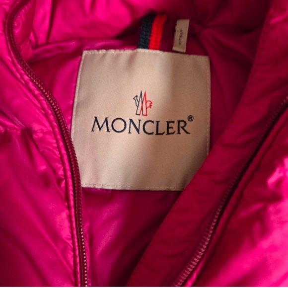 Moncler Down Hot Pink CAEN GIUBBOTTO JACKET Toddler Girl Size 3 Dry Cleaned - Picture 15 of 16